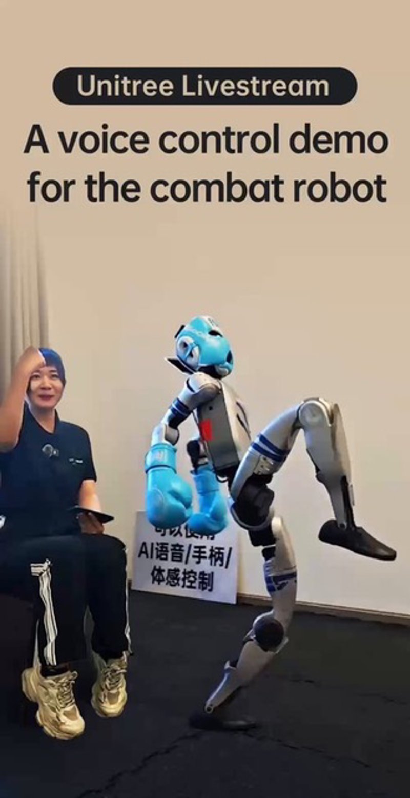 Unitree Showcases Voice-Controlled Combat Robot in Livestream